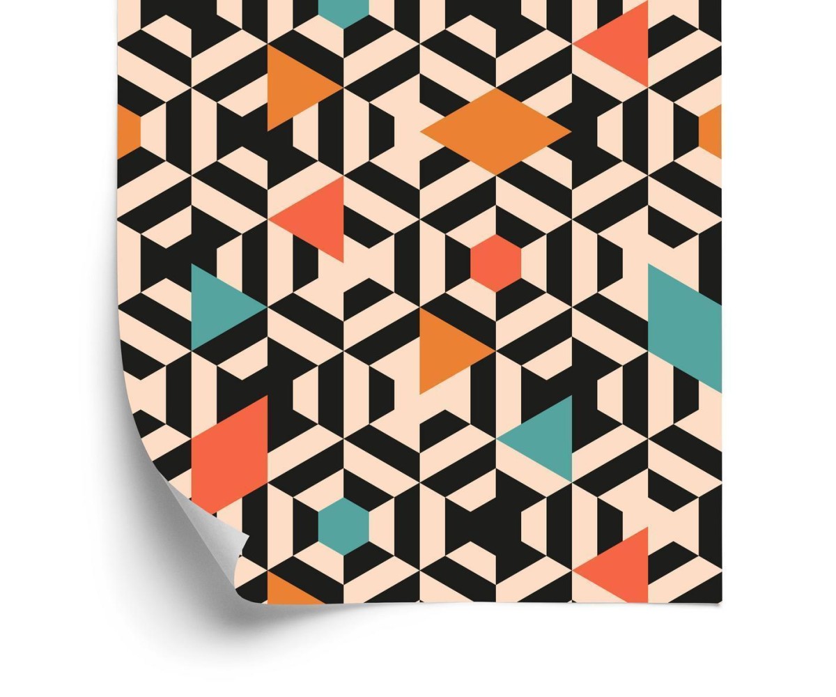 Tapete Bunte Geometrische Muster