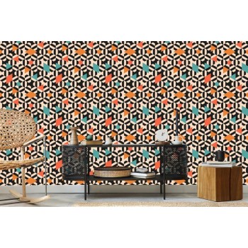 Tapete Bunte Geometrische Muster