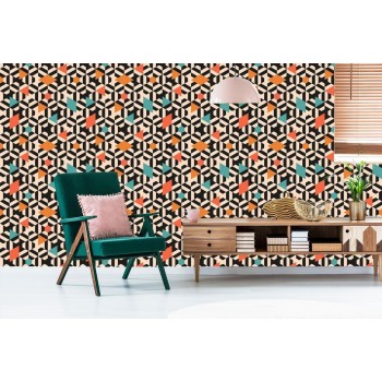 Tapete Bunte Geometrische Muster
