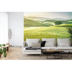 Fototapete Rolling Hills Verblasste Vintage