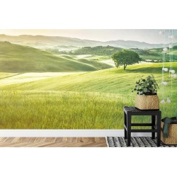 Fototapete Rolling Hills Verblasste Vintage