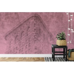 Fototapete New York City-Schmutz-Ii-Rosa