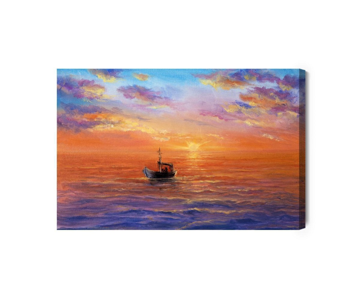 Leinwandbild Boot Auf Dem Meer