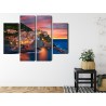 Mehrteiliges Bild Stadt Manarola In Italien