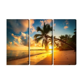 Mehrteiliges Bild Tropischer Strand In Punta Cana  Dominikanische Republik