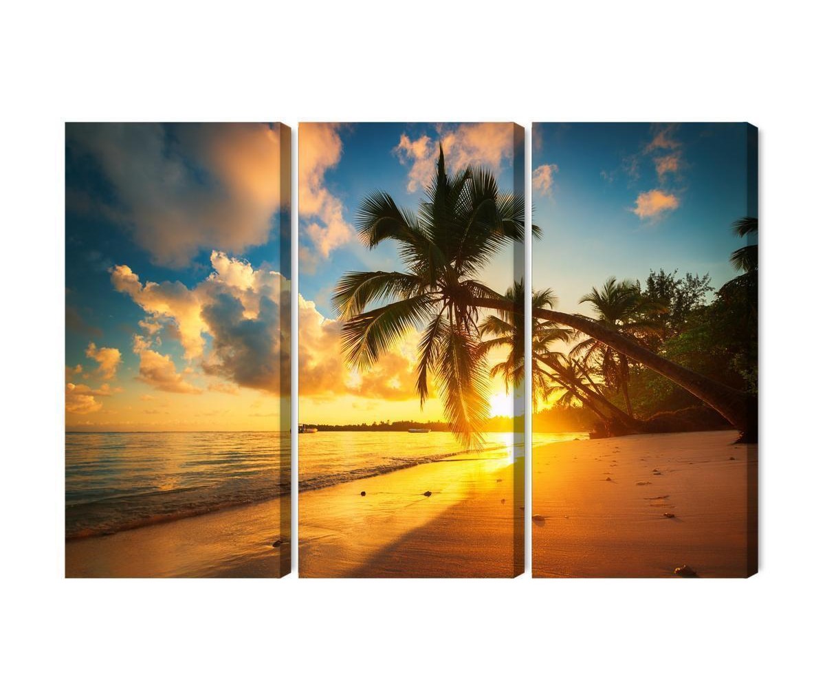 Mehrteiliges Bild Tropischer Strand In Punta Cana  Dominikanische Republik