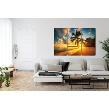 Mehrteiliges Bild Tropischer Strand In Punta Cana  Dominikanische Republik
