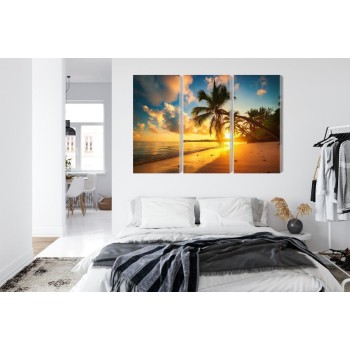 Mehrteiliges Bild Tropischer Strand In Punta Cana  Dominikanische Republik
