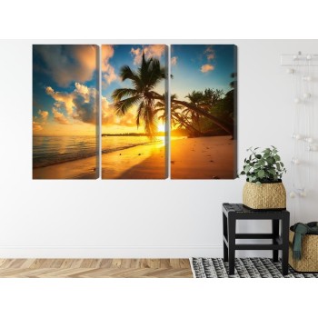Mehrteiliges Bild Tropischer Strand In Punta Cana  Dominikanische Republik