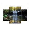 Mehrteiliges Bild Ein Wasserfall Im Busch