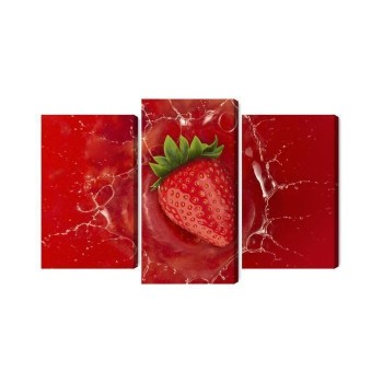 Mehrteiliges Bild Saftige Erdbeere