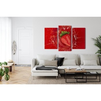 Mehrteiliges Bild Saftige Erdbeere