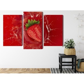Mehrteiliges Bild Saftige Erdbeere