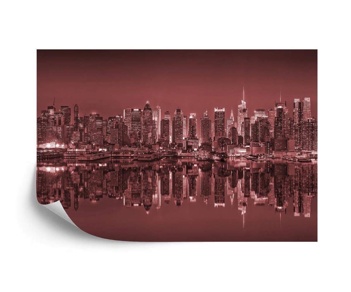 Fototapete New Yorker Reflexionen In Rot