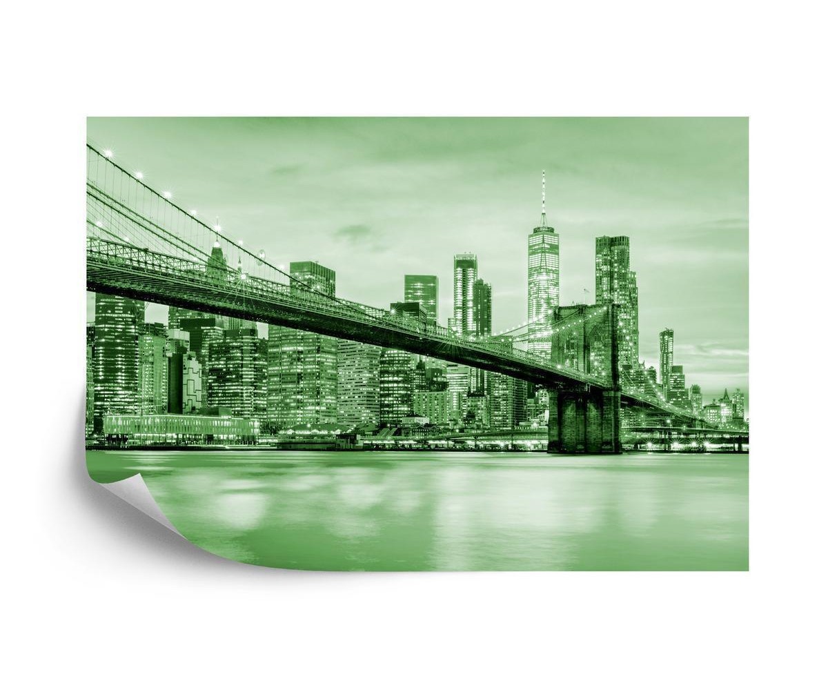 Fototapete Brooklyn Bridge Nyc In Grün