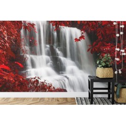 Fototapete Herbst Wasserfall