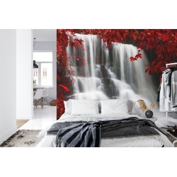 Fototapete Herbst Wasserfall