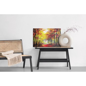 Leinwandbild Eine Waldlandschaft In Herbstfarben
