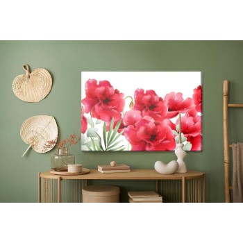 Leinwandbild Schöne Mohnblumen Im Retro Stil