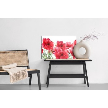 Leinwandbild Schöne Mohnblumen Im Retro Stil