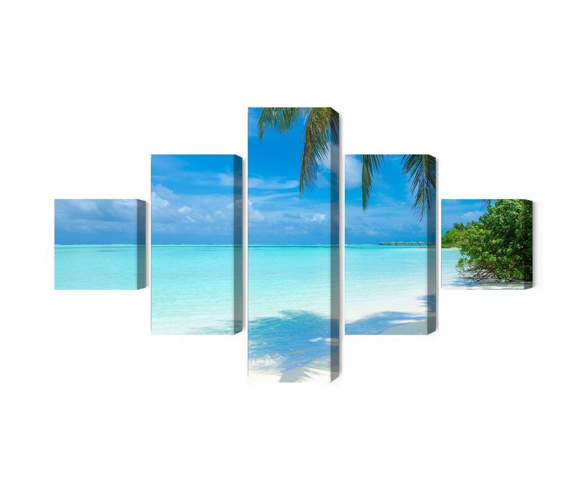 Mehrteiliges Bild Ein Strand Auf Den Malediven