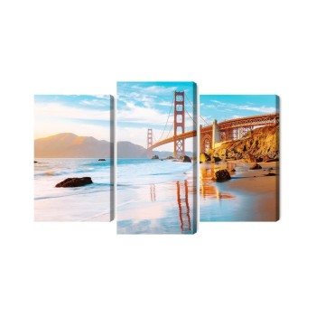 Mehrteiliges Bild Die Golden Gate Bridge In San Francisco