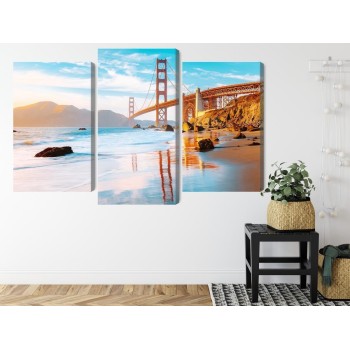 Mehrteiliges Bild Die Golden Gate Bridge In San Francisco