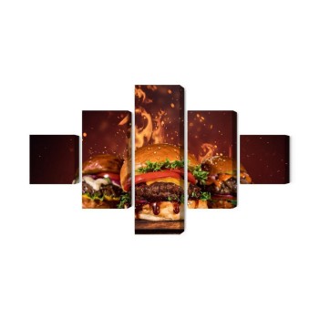 Mehrteiliges Bild Leckere Burger