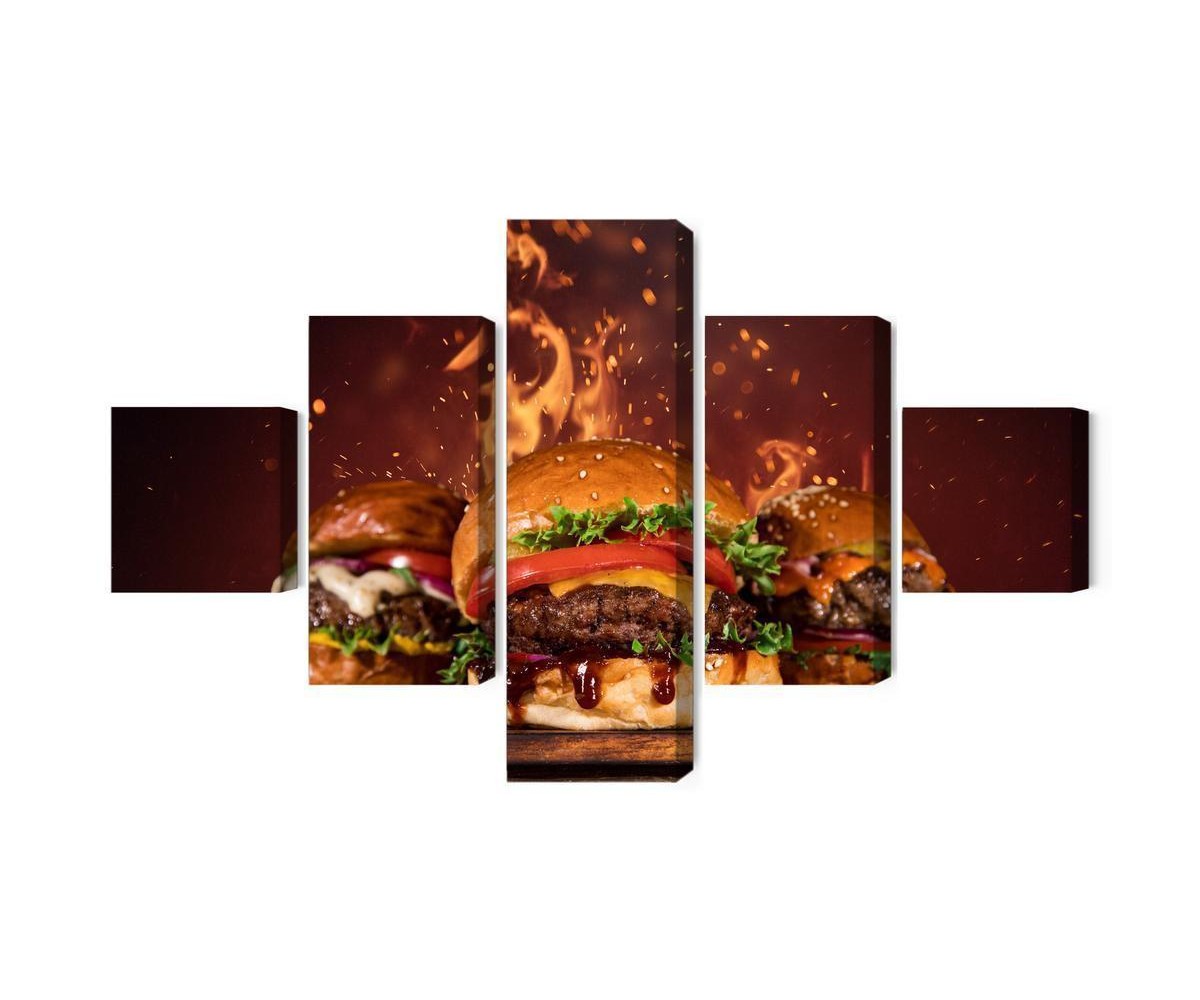 Mehrteiliges Bild Leckere Burger