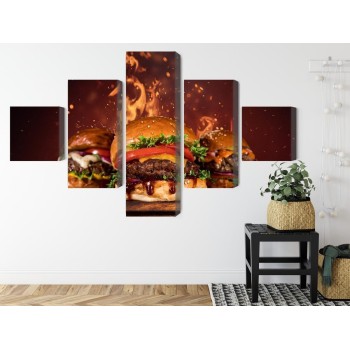 Mehrteiliges Bild Leckere Burger