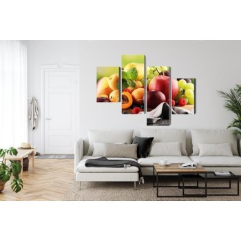 Mehrteiliges Bild Frisches Sommerobst