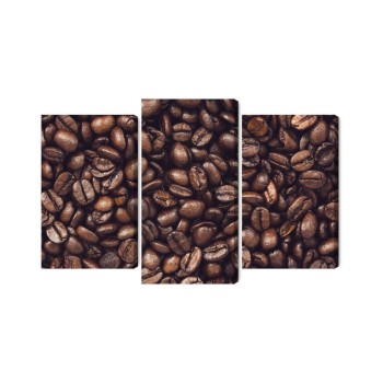 Mehrteiliges Bild Geröstete Kaffeebohnen