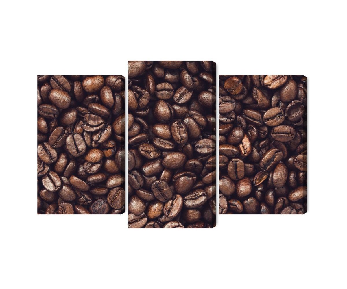 Mehrteiliges Bild Geröstete Kaffeebohnen