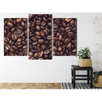 Mehrteiliges Bild Geröstete Kaffeebohnen