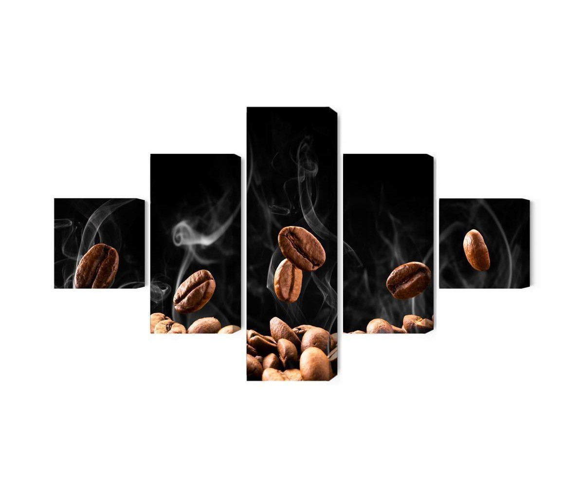 Mehrteiliges Bild Heiße Kaffeebohnen