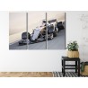 Mehrteiliges Bild Formel-1-Wagen Auf Der Rennstrecke