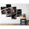Mehrteiliges Bild Muffins Mit Kirschen