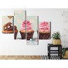 Mehrteiliges Bild Muffins Mit Sahne