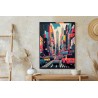Poster Bunte Autos Auf Der Straße Von New York  Abstraktion