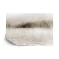 Fototapete Nebel Auf Dem Wasser In Sepia