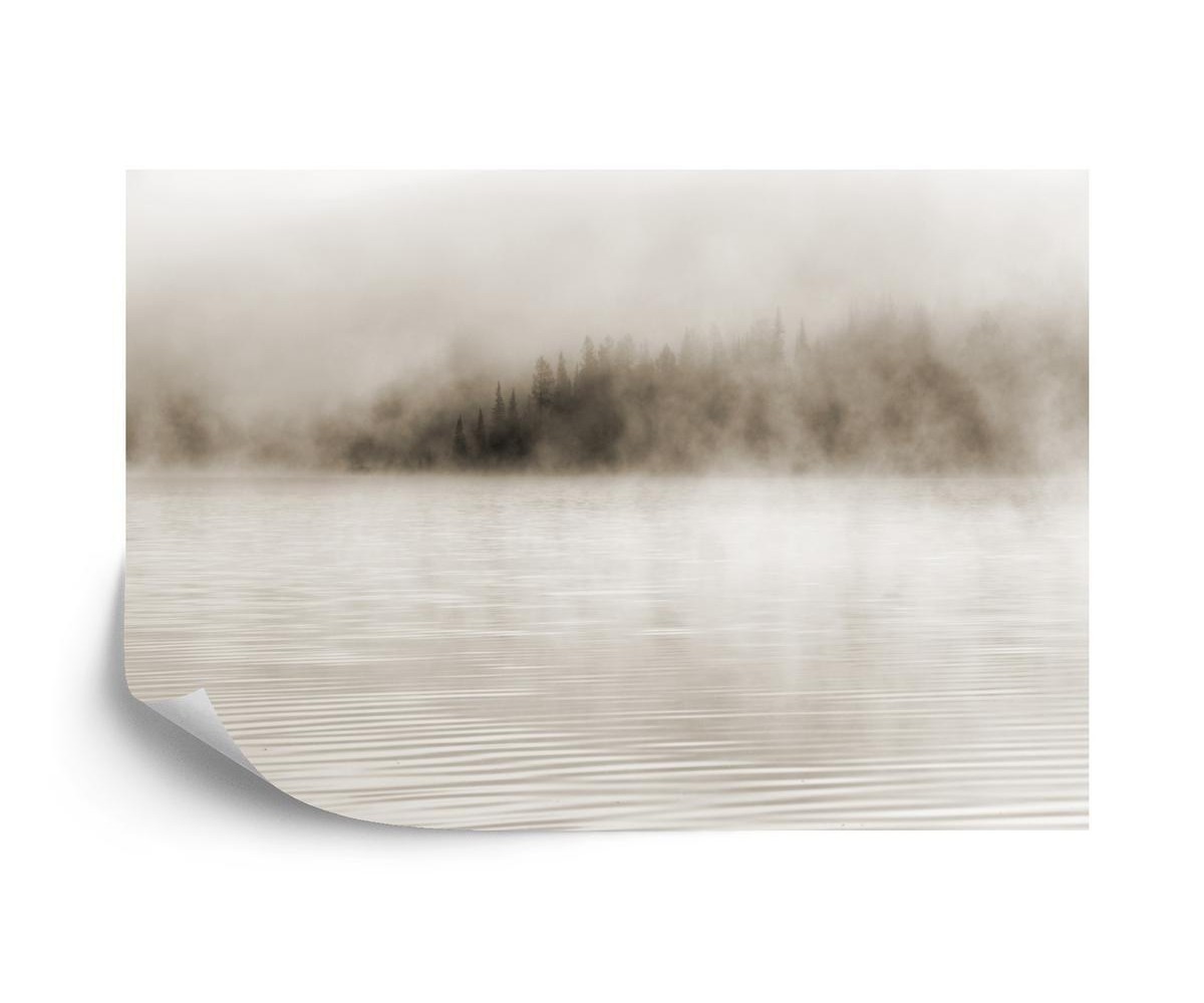 Fototapete Nebel Auf Dem Wasser In Sepia