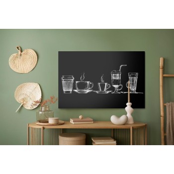 Leinwandbild Kaffeetassen-Set