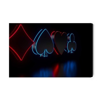 Leinwandbild Futuristische Kartensymbole