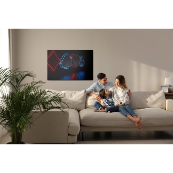 Leinwandbild Futuristische Kartensymbole