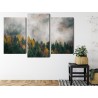 Mehrteiliges Bild Herbstwald Im Nebel 3D
