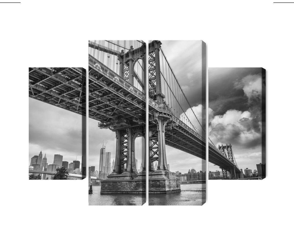 Mehrteiliges Bild Manhattan-Brücke In New York City