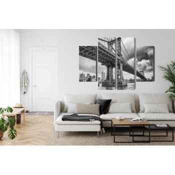 Mehrteiliges Bild Manhattan-Brücke In New York City