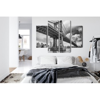 Mehrteiliges Bild Manhattan-Brücke In New York City