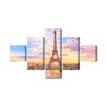 Mehrteiliges Bild Eiffelturm In Paris Bei Sonnenuntergang