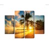 Mehrteiliges Bild Tropischer Strand In Punta Cana  Dominikanische Republik